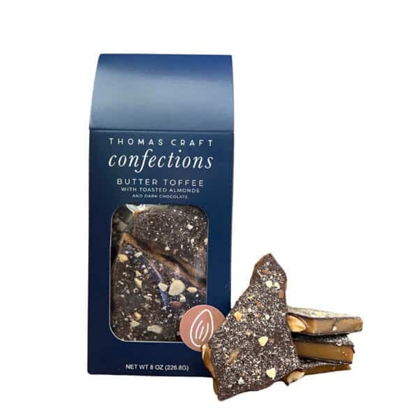 Butter Toffee with Toasted Almonds and Dark Chocolate 8oz