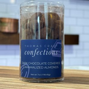 Dark Chocolate Coated Caramelized Almonds